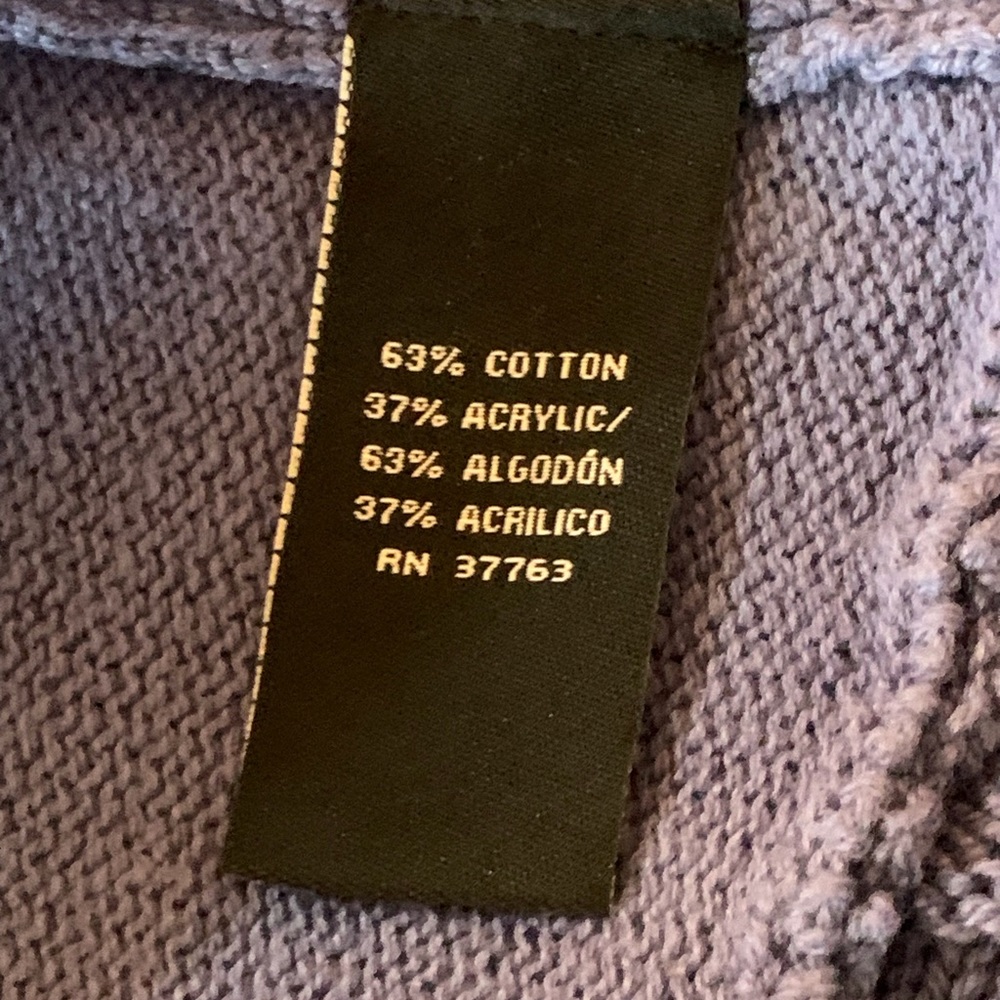RAFAELLA SCALLOPED OPEN FRONT PURPLE CARDIGAN - SZ SMALL - Picture 7 of 7